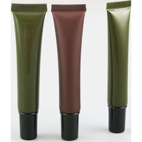 50 x 20ml Portable Amber Green Cosmetic Soft Plastic Tub 20g Hand Cream Eye Cream Plastic Tube Packaging Empty Tube Container