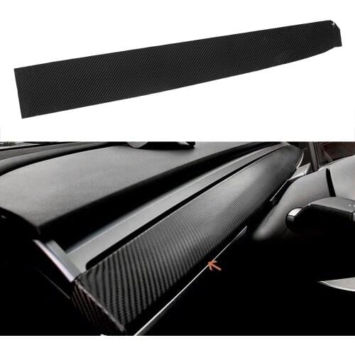 5D Carbon Fiber Car Dashboard Stickers For Tesla Model 3 2018-2020 Center Console Films Vinyl Wrap Interior Sticker Accessories