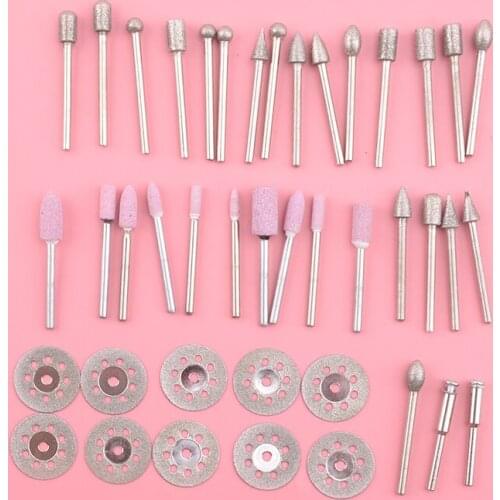 Diamond Grinding Cutting Carving Wheel Bit Burr Set Fit For Rotary Tool Abrasive Mounted Stone Engraving Polishing Etching