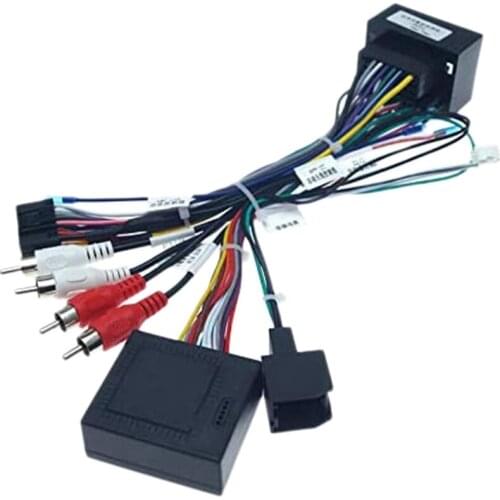 Car Audio 16PIN Power Cord Adapter Audio Harness with Canbus Box for Chevrolet Trax Cruze Aveo Buick 2014-2016