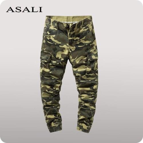 Mens Cargo Pants 2021 Autumn Winter Mens Camouflage Trousers Cotton Sportswear Tactical Military Sports Pants Men Streetwear