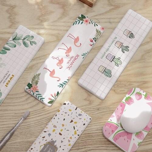 Household items 8x13cm small cute kawaii diatom mud water coaster placemats for table Multifunctional quick-drying soap tray pad