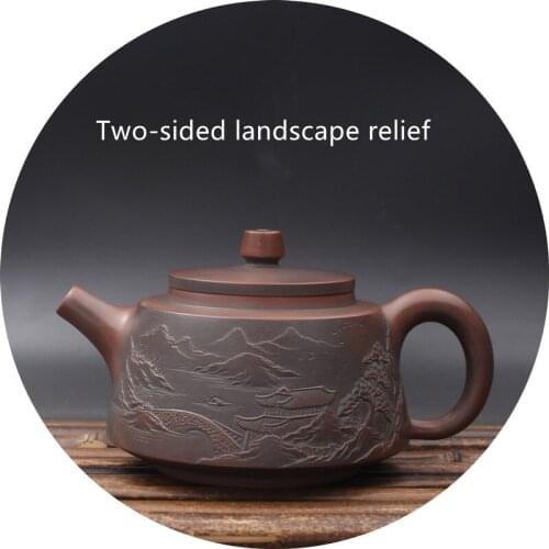 260ml Nixing teapot tea pot filter Teapot handmade nixing clay customized gifts authentic Bawang full carving Teapot theiere