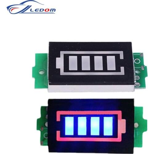 1S - 6S Single 3.7V Lithium Battery Capacity Indicator Module 4.2V Blue Display Electric Vehicle Battery Power Tester Li-ion