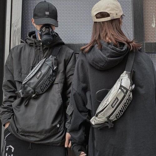 Men Nylon Sling Chest Back Day Pack Travel Waterproof Fashion Women Cross Body Messenger Shoulder Bag Fanny Pack