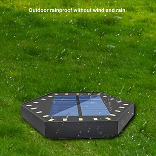 Outdoors Hexagonal LED Solar Powered Garden Ground Light Lighting Waterproof