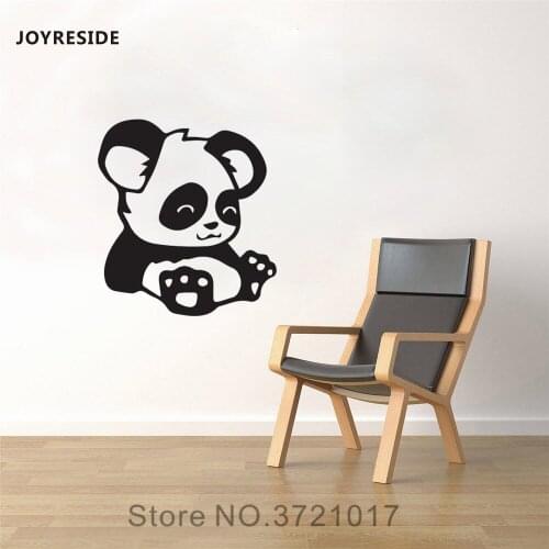 JOYRESIDE Panda Wall Art Decal Vinyl Sticker Decor Children Kids Baby Boys Girls Room Home Bedroom Design Decoration Mural A447