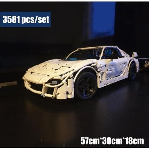 New Technic MOC-40109 MazdaRX7 FD Racing Car building blocks Technic Racer Vehicles Supercar Bricks Children kids boy toys gift