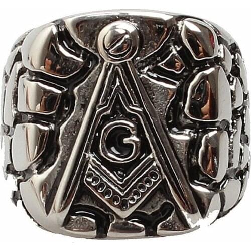 Wholesale Fashion Stainless Steel Masonic Ring for Men, master masonic signet ring, freemason ring jewelry