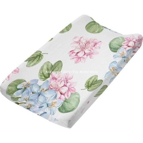 Baby Changing Pad Cover Soft Breathable Cotton Nursery Table Sheet Print Changing Mat Protector for Infant Toddler Dropship
