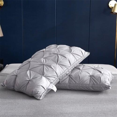 New twisted flower Down Pillow Core, 48*74cm Rectangular Duck Down Pillow, Goose Down Pillow, Family Use, Single Pillow