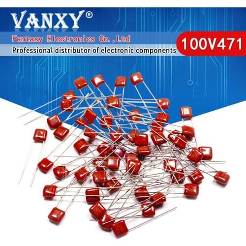 20PCS 100V471J 470PF Pitch 5MM 100V 471 CBB Polypropylene film capacitor