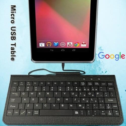 Portable Wired Keyboard Suitable for Google Nexus 7 1st Gen 2012/Nexus 7 2nd Gen 2013 Ultra Slim Tablet Keyboard+Bracket