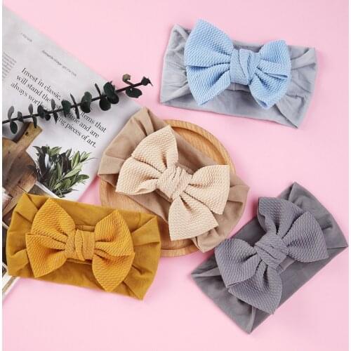 Baby Headband Nylon Infant Wide Hairbands Girls Soft Headwrap Wide Turban For Newborn Photo Props Children Hair Accessories