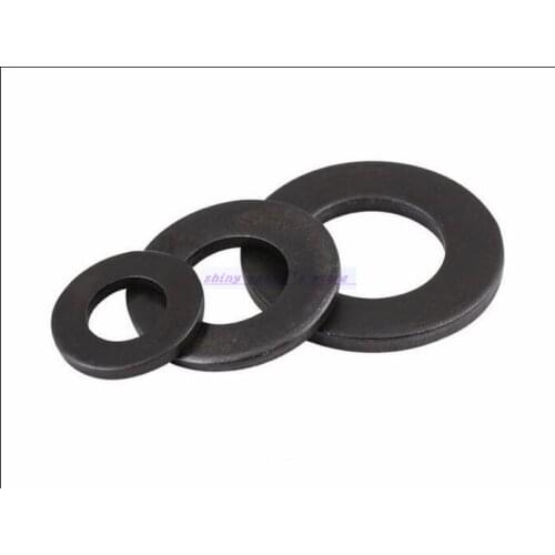 Grade 8.8 M2 M2.5 M3 M4 M5 M6 M8 M10 M12 Carbon Steel Black Flat Washer Plain Washer Ring Washer Gasket Brand New