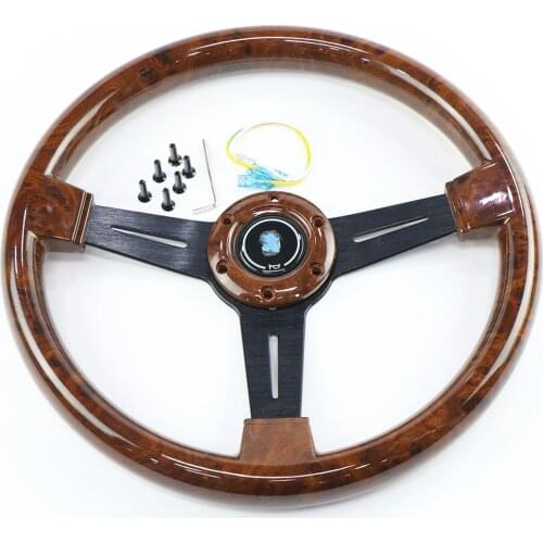 PVC vertex steering wheel ABS wood 14inch 350mm Auto Racing Drifting Steering wheel with quick release for Audi BMW Honda Mk7
