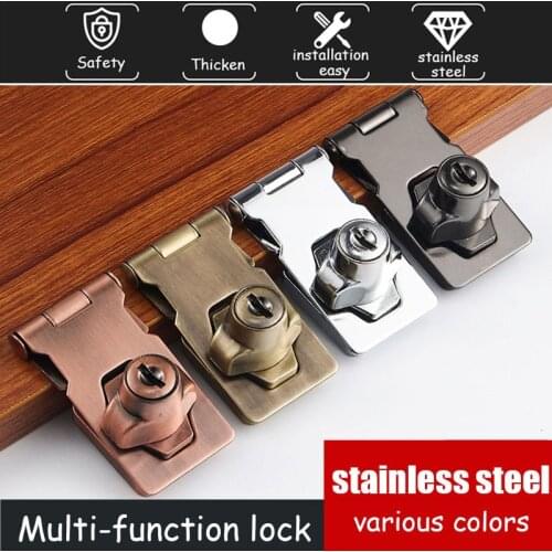 Stainless Steel Plating Self Locking Security Hasp Staple Lock Cupboard Padlock Door/Shed/Gate/Van Lock/desk/close with 2 Keys