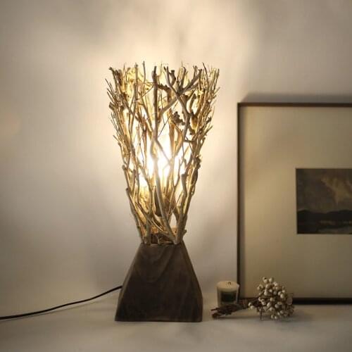 Nordic retro tea room personality lamp handmade branch table lamp natural decorative lamp house bedside lamp WF1111510