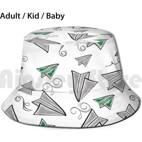 Time To Be A Kid Again Sun Hat Foldable UV Protection Once Upon A Time Kid Boy Girls Paper Airplane Flight Air Jet