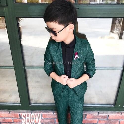Japan Kids Blazer + Pants 2pcs Suit Boys Formal Wedding Suit Gentleman Tuxedo Dress Children Party Costume Clothing 3-12T