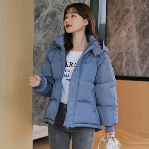 Wenfly Women Cotton Hooded Jacket Korean Loose Bread Coat Winter Thick Warm Casual Outerwear Oversized Ukraine Femme