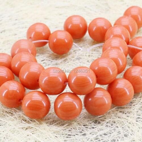 14mm Orange Chalcedony Women Jewelry Stone Loose Stripe Round Beads Yellow Opaque Resin Accessories DIY 14mm Lucky Natural Beads