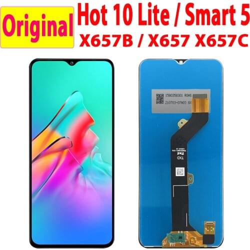 New Original 6.6"Pantalla For infinix Hot 10 Lite X657 X657C LCD Display Touch Screen Complete For Infinix Smart 5 Mobile Screen