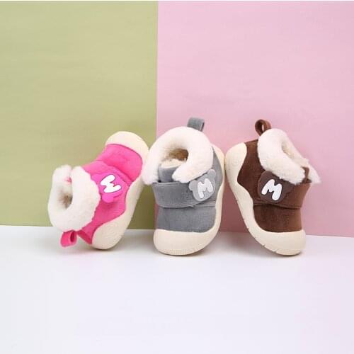 Winter Baby Girl Boy Snow Boots Thicken Plush Infant Newborn Toddler Boots Soft Bottom Non-slip Kids Children Boots Shoes