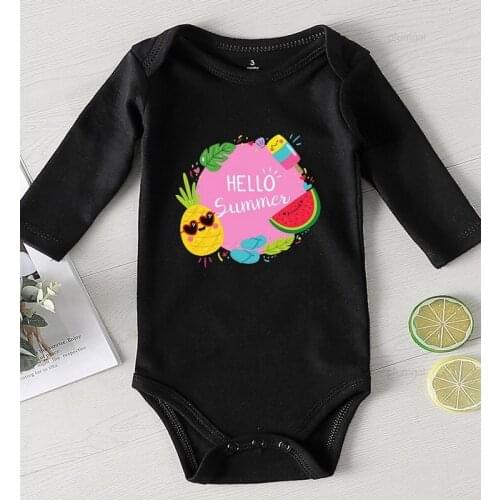 Baby boy Winter Clothes Rompers for Babies Printing Hello Summer Newborn Girls Outfit Cotton Jumpsuit Kids Autumn Boy Clothing