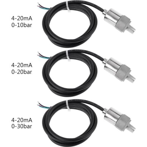 0-10/20/30bar 1/8" Input 8-32V DC Output 0-5V/4-20mA Pressure Transmitter Transducer Sensor Oil Water My12 20 Dropship