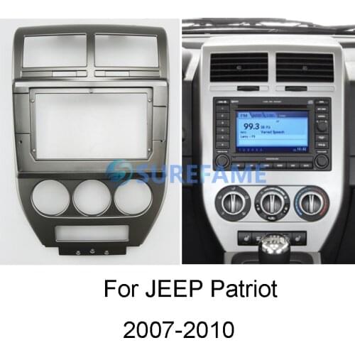 10.1 inch Car Fascia Radio Panel for JEEP Patriot 2007-2010 Dash Kit Install Facia 10.1inch Console Bezel Adapter Plate Trim