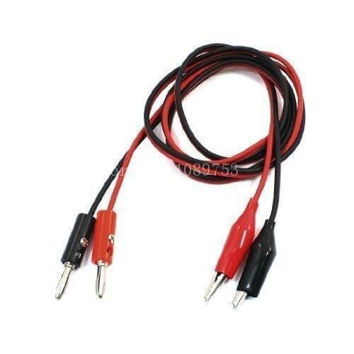 10 pairs Red Black Banana Plugs to Alligator Clips Probe Test Cable 1M