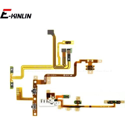 10pcs\lot Power Switch On Off Button Ribbon For iPod Touch 2 3 4 5 Nano 6 7 Volume Button Key Flex Cable