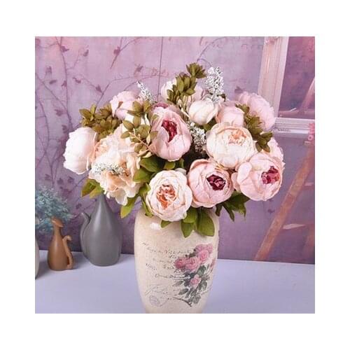 13 European Core-spun Peony High-end Artificial Flowers Artificial Flowers Artificial Peony Flowers Wedding Decorative Flowers