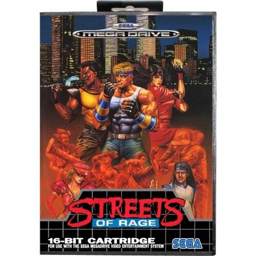 Streets of rage 16 bit For Genesis MD Game Card With Box For Sega Mega Drive For Genesis
