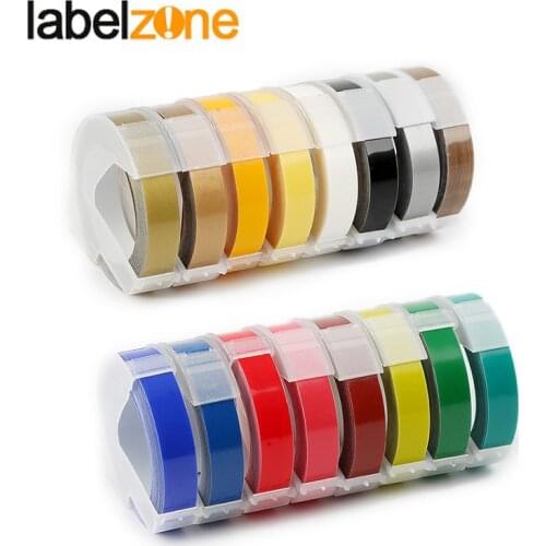 20 colors 3Rolls/lot 3D 9mm PVC Embossing Label Tape Compatible Dymo 1610 12965 Manual Label printer for Motex E101 Label Makers