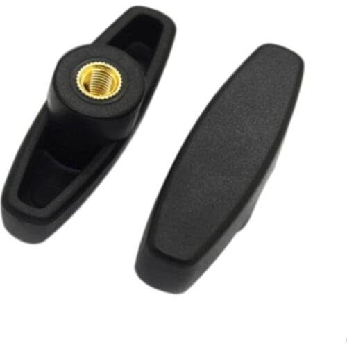 5pcs M6 M8 t type Plum Bakelite Hand Tighten Nuts Handle Thread Mechanical Black Thumb Nuts Clamping Knob Manual Nut