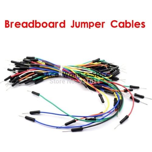 65pcs/pack *10=10pack Flexible Breadboard Jumper Mix Color Male to Male Solderless Cable Wire wholesale Dropshipping
