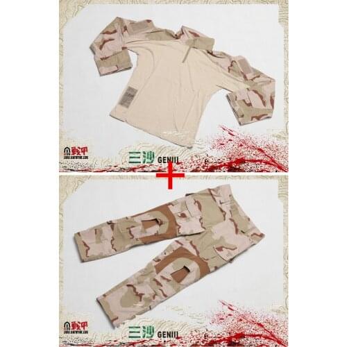 Allwin / WarArmour Tactical BDU Gen III Sand Digtal Combat shirt + pants suit / BDU Military Army clothing set
