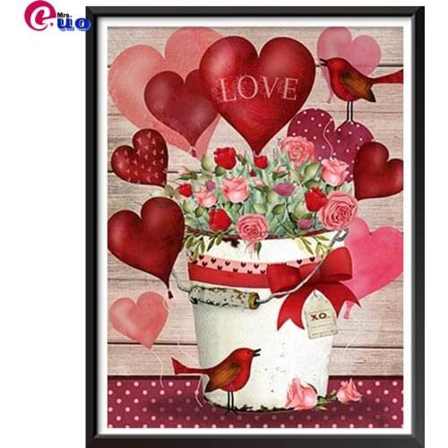 5D DIY Diamond Painting Flower Water bottle Love Set Round Embroidery Mosaic Art Picture Rhinestone Home Decoration Gift