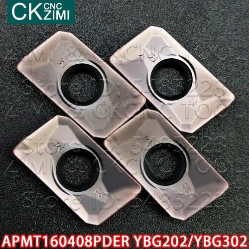 APMT160408PDER YBG202 APMT160408PDER YBG302 Carbide insert CNC lathe milling inserts milling tool APMT for steel stainless steel
