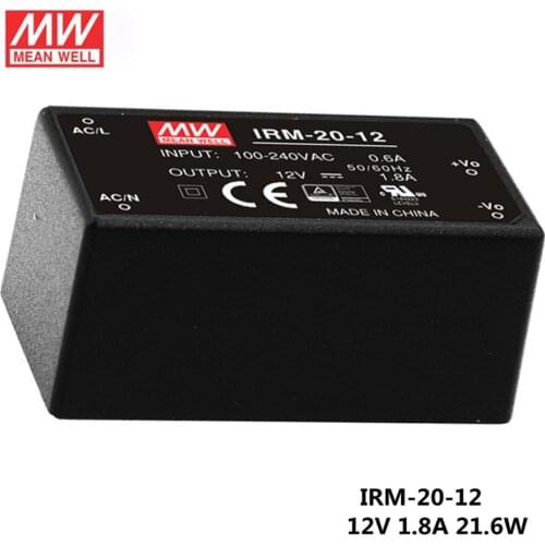 MEAN WELL IRM-20-12 12V 1.8A meanwell IRM-20 12V 21.6W Single Output Encapsulated Type