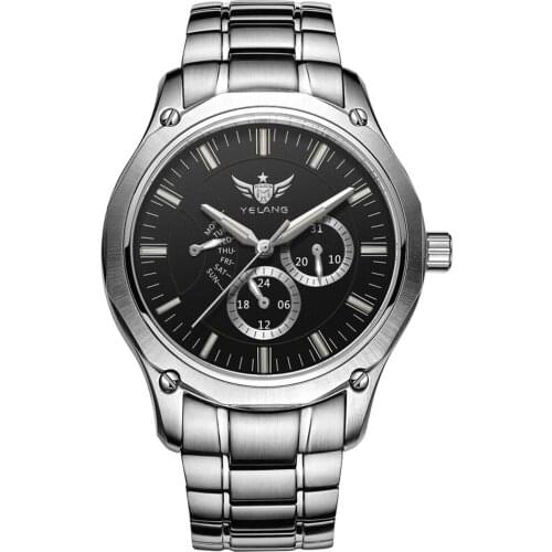 Yelang Men Tritium Watch Mens Sport Watches T100 Aviator Wristwatch 100M Waterproof Luminous Sapphire Mirror Week Date 24 Hours