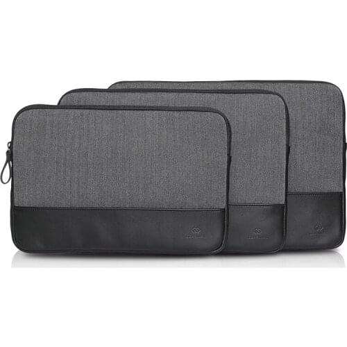 2017 Laptop Sleeve Bag Woolen+Genuine Leather Notebook Computer Handbag Case Cover for 11.6 inch Teclast Tbook 16 Power bag