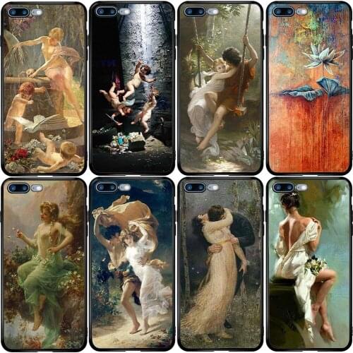 Cover Case for iPhone Oneplus 5S SE 2020 6S 7 8 6T 8T Plus XS XR 11 12 Pro Mini Max Classic Painting Flower