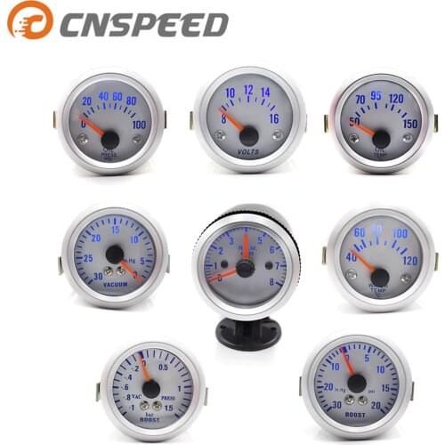 CNSPEED 52mm auto boost gauge vacuum water temp gauge oil temp gauge oil press gauge volts meter tachometer RPM