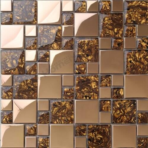 Express shipping free!! brown glass mosaic tiles for kitchen backsplash bathroom shower square block pattern glass backsplash