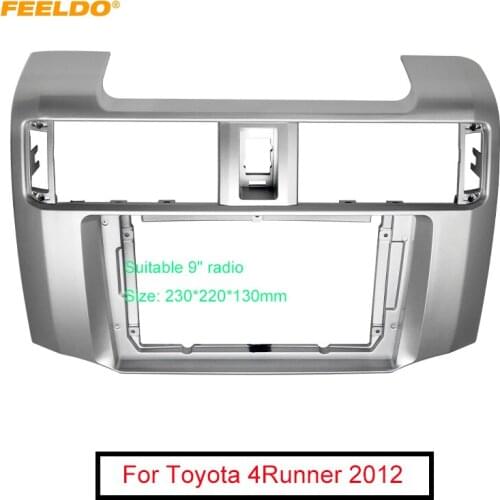 FEELDO Car Stereo 9 Inch Big Screen 2Din Fascia Frame Adapter For Toyota 4Runner Dash Audio Fitting Panel Frame Kit