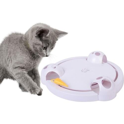 Toys for Cat Laser Toys Electric Kittens Mice Cat Toy Game Automatic Pet Interactive for Cats Supplies Turntable Pet Products
