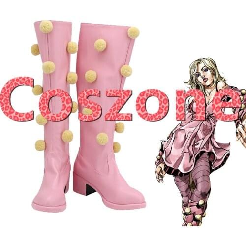 JoJos Bizarre Adventure Golden Wind Lucy Steele Cosplay Shoes Boots Halloween Carnival Cosplay Costume Accessories